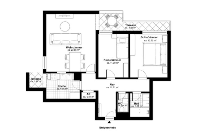 WG geeignet: ideal als Kapitalanlage – zwei Balkone – Top Lage – Pool, 81243 München, Wohnung